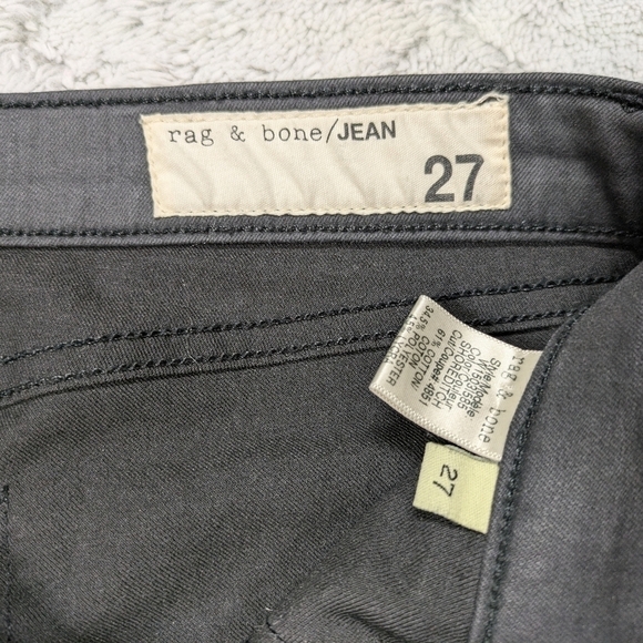 Rag & Bone Jeans Women's 27 Black Leggings Shoreditch Sleek Low-Rise 30” - Picture 5 of 10